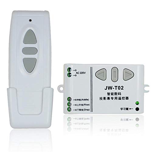 Nrpfell Jw-T02 Control Remoto Inalámbrico 315 MHz Control Frontal para Pantallas de Proyectores Eléctricos Cortinas Eléctricas/Torre Puerta de Garaje Nrpfell Jw-T02 Control Remoto Inalámbrico 315 MHz Control Frontal para Pantallas de Proyectores Eléctricos Cortinas Eléctricas/Torre Puerta de Garaje