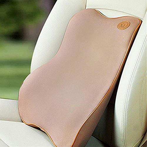 NUIOsdz Tejidos Suaves Espuma viscoelástica Limpieza extraíble Almohada para el Cuello del Coche Reposacabezas Traje de Soporte Lumbar, Apto para BMW Mercedes-Benz Audi Toyota Honda