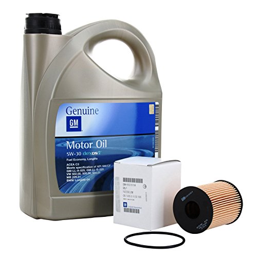 Opel Kit Filtro Lubricante Motor GM General Motor Oil 5w30 5 litros Astra J, Combo, Corsa D, MERIVA Motores 1.3 CDTi Desde el año 2012 en adelante Opel Kit Filtro Lubricante Motor GM General Motor Oil 5w30 5 litros Astra J, Combo, Corsa D, MERIVA Motores 1.3 CDTi Desde el año 2012 en adelante