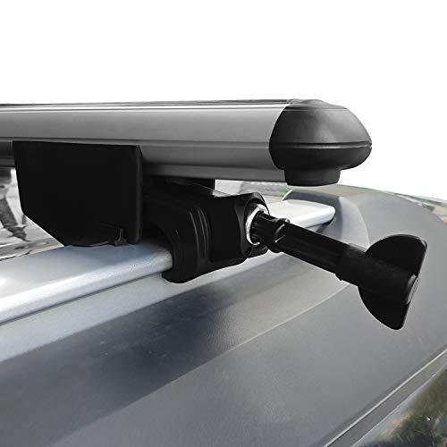 para Dacia Lodgy 5D 2012-2021 Barras de Techo Portaequipajes Barras Transversales con Cerradura Aluminio Gris