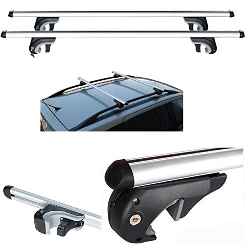 para Toyota Corolla Verso 2004, portaequipajes para Coche de 120 cm, Barra para Coches con riel, no es Totalmente Estable en el Techo Apto para Aluminio para Toyota Corolla Verso 2004, portaequipajes para Coche de 120 cm, Barra para Coches con riel, no es Totalmente Estable en el Techo Apto para Aluminio