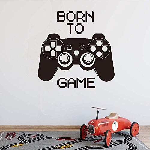 pegatina de pared Born To Game For Living Room Habitación de juegos de los niños Decoración del hogar