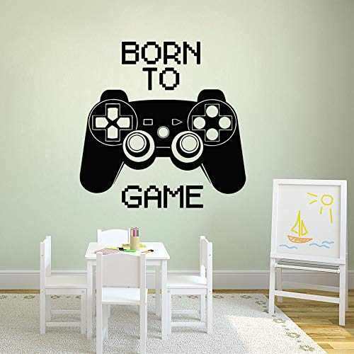 pegatinas de pared infantiles Born To Game Gamer Controller Gamer Gift Inicio Niños Juegos de decoración de habitación