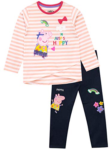 Peppa Pig - Conjunto de Top y Leggings para niñas - Peppa - Multicolor - 3-4 Años