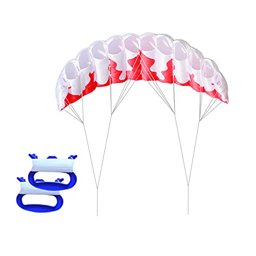 Perfeclan Parapente de Cometas Truco Kitesurf de Cometa Grande de Acrobacias Kite de Paracaídas para Deporte de Playa al Aire Libre Juguetes para Adultos