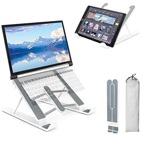 PEYOU Soporte Portátil Mesa, Múltiples Ángulos Ajustable Soporte para Computadora, Ergonómico y Protector Completo Soporte Ordenador Ventilado Plegable, para 10-15.6" MacBook, iPad, Tablet, Laptop