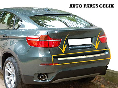 Protector de parachoques trasero cromado para BMW X6 E71 / E72 SUV 2007-2014 de acero inoxidable