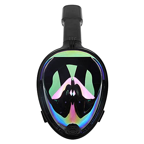 RatenKont Máscara de Buceo con Cara Completa Plegable Anti-Niebla Snorkeling Submarino Scuba Mascarilla Máscara de Gafas Snorkel Equipo de Buceo Black S/M