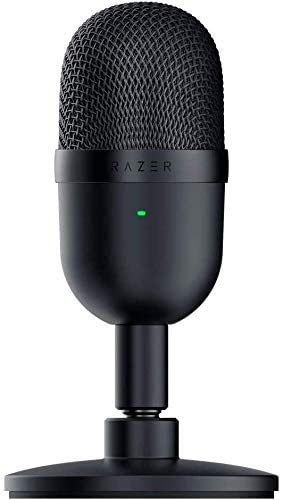 Razer Seiren Mini Micrófono compacto para USB para streaming,compacto con patrón polar supercardioide, soporte inclinable, amortiguador integrado, Negro