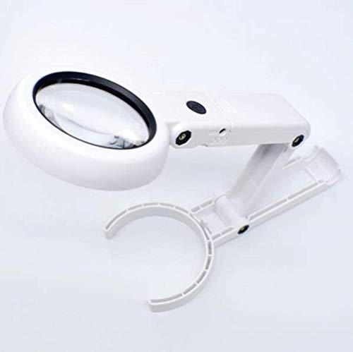 RUXMY Lupa, GFRYY Lupa de Escritorio Plegable portátil con luz LED Amplificación Transparente de Mano Libre para Pasatiempos Profesionales, Manualidades, inspección, Lectura, fabricación de Modelo RUXMY Lupa, GFRYY Lupa de Escritorio Plegable portátil con luz LED Amplificación Transparente de Mano Libre para Pasatiempos Profesionales, Manualidades, inspección, Lectura, fabricación de Modelo