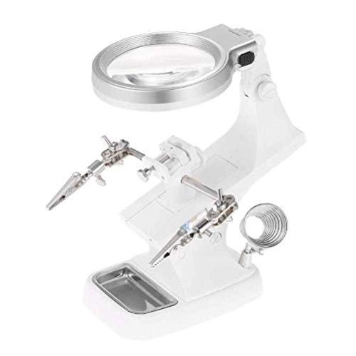 RUXMY Lupa, GFRYY Lupa Luz LED Soporte multifunción Mantenimiento de rotación Escritorio HD Acrílico Lupa Herramienta de reparación Joyería Antigüedades Lupa/A RUXMY Lupa, GFRYY Lupa Luz LED Soporte multifunción Mantenimiento de rotación Escritorio HD Acrílico Lupa Herramienta de reparación Joyería Antigüedades Lupa/A