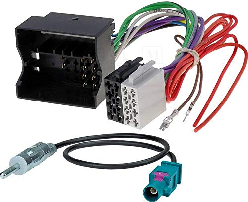 Sound-Way Cable Adaptador Conector ISO, Adaptador Antena Radio de Coche Compatible con Mercedes