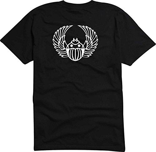 T-Shirt - Camiseta D662 Hombre negro con la impresión en color Color de la opción XXL - diseño Tribal cómico / escarabajo coleóptero con ala