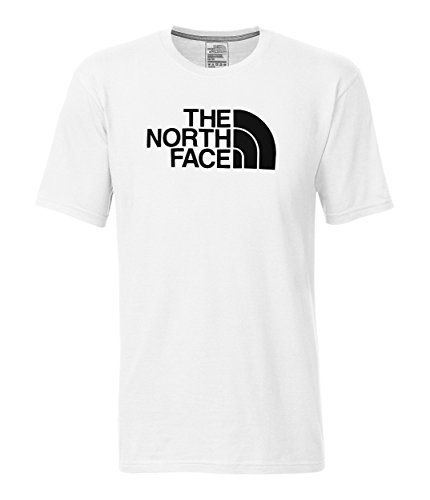 The North Face Camiseta de manga corta con media cúpula para hombre, TNF blanco y TNF negro, 2XL