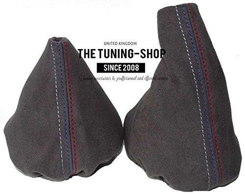 The Tuning-Shop Ltd - Funda para palanca de cambios - freno de mano, en tejido alcántara con costuras - Power