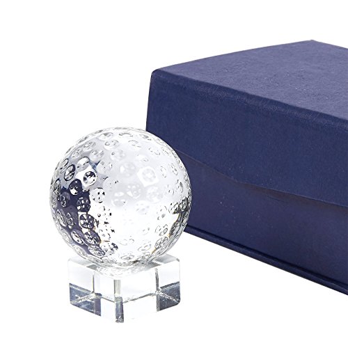 Trofeo de Golf Juvale - Trofeo para premios deportivos - Trofeo Pelota de Golf de Cristal Óptico, con soporte base por separado. Incluye caja de Regalo. 5,1 cm x 6,6 cm x 5,1 cm