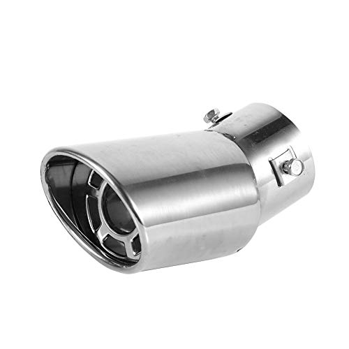Tubo de Escape, Universal Trasero Redondo de Acero Inoxidable Silenciador de Escape Automático Tubo de Cola Tubo de Escape Punta de Ajuste Tubo de Escape, Universal Trasero Redondo de Acero Inoxidable Silenciador de Escape Automático Tubo de Cola Tubo de Escape Punta de Ajuste