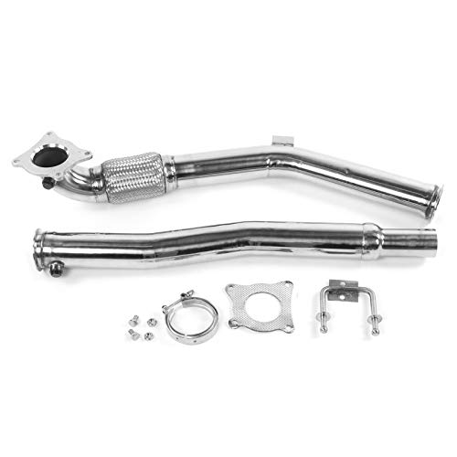 Turbo Downpipe, Aramox 304 de acero inoxidable Turbo Downpipe Colector de escape para motores MK5 MK6 2.0T FSI TSI Turbo Downpipe, Aramox 304 de acero inoxidable Turbo Downpipe Colector de escape para motores MK5 MK6 2.0T FSI TSI