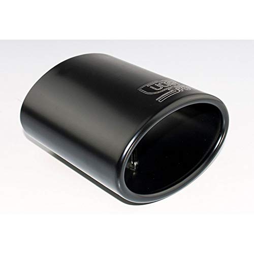 Ulter Sport NX28B + caja de acabado de escape ovalado 120 x 80 mm longitud inclinada 120 mm instalación 50-65 mm negro INOX, negro