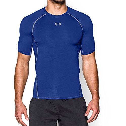 Under Armour UA HG Armour SS Camiseta, Hombre, Azul (Royal/Steel 400), XS