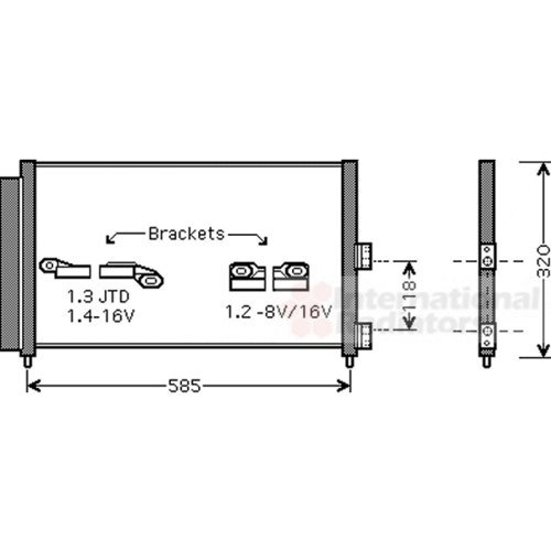 Van Wezel 17005289 condensador del sistema de climatización