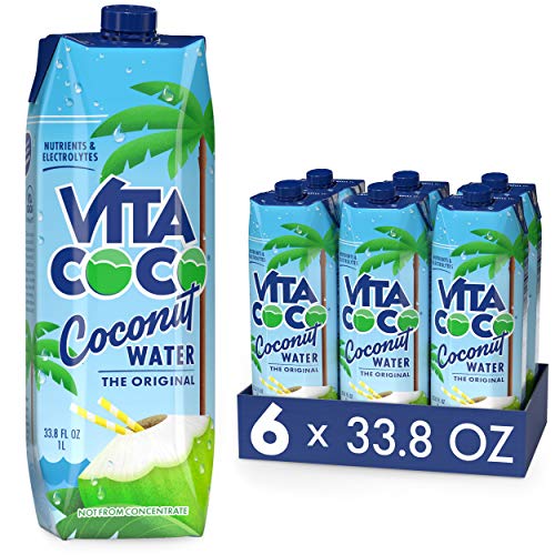 Vita Coco - Agua De Coco Pura (1L x 6) - Hidratante Natural - Repleto de Electrolitos - Sin Gluten - Lleno de Vitamina C y Potasio