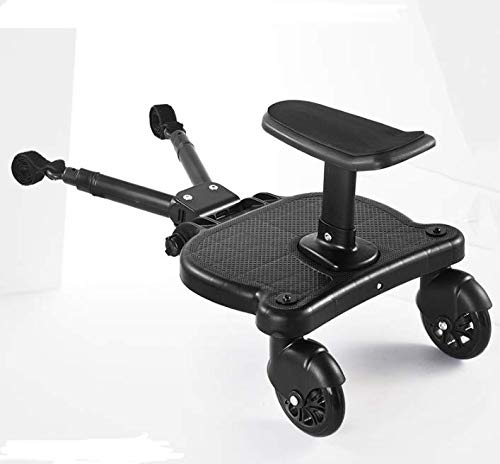 Vogvigo Tabla de cochecito para niños pequeños, tablero de Kiddy con asiento de pie, conector para cochecito de bebé, diseño estable de dos ruedas Vogvigo Tabla de cochecito para niños pequeños, tablero de Kiddy con asiento de pie, conector para cochecito de bebé, diseño estable de dos ruedas