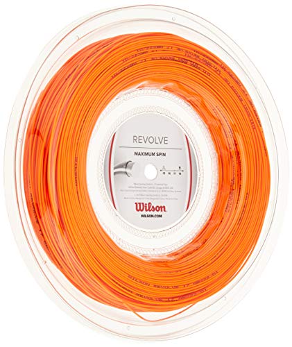Wilson Revolve Cordaje de tenis, rollo 200 m, unisex, naranja, 1.25 mm