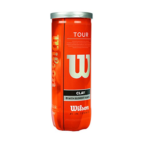 Wilson Tour Clay Pelotas de tenis, tubo con 3 pelotas, para tierra batida, amarillo Wilson Tour Clay Pelotas de tenis, tubo con 3 pelotas, para tierra batida, amarillo