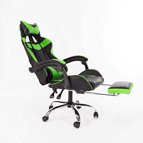 WSDSX Office Chairs Gaming Chair,Racing Style Office High Back Ergonomic Conference Work Chair Reclining Computer PC Swivel Desk Chair Gaming Chairs for Teenagers (Color : Green)