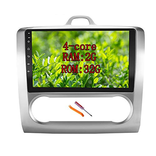 XISEDO Android 7.1 Autoradio Radio de Coche 9 Pulgadas Estéreo Navegación de Automóvil con Pantalla Táctil 1024 * 600 para Ford Focus (2006-2009) (para Aire Acondicionado Automático, Autoradio)