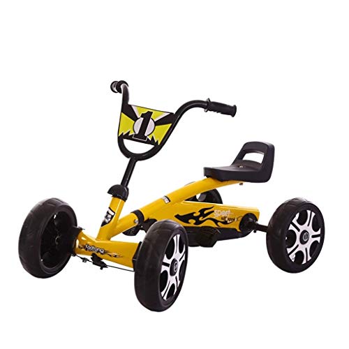 YGB Triciclo, cuadriciclo para niños, Bicicleta para bebés, Kart, Coche de Equilibrio Ligero, Juguete para niños y niñas de 1-3-6 años, Triciclo (Color: Amarillo)