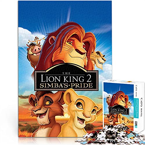 YLAXX Teenager Puzzle 1000 Piezas Póster de la película The Lion King II: Simba's Pride Juego Mental Desafía tu Inteligencia 75x50cm