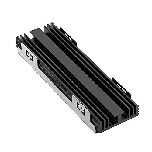 YLCOTC NVMe M.2 SSD disipador de calor de doble cara M2 disipador de calor de aluminio con almohadilla térmica de silicona para PCIE SATA M2 SSD 2280 PC de escritorio NGFF de enfriamiento (negro)