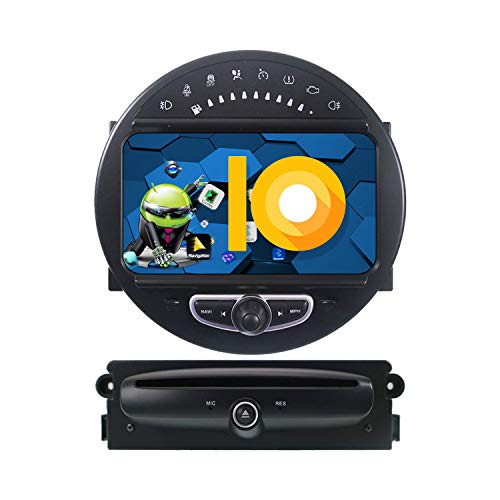 ZWNAV 8 Pulgadas Andriod 9.0 Double DIN Auto Stereo Navi Bluetooth GPS Navigation para BMW Mini Cooper 2006-2014 Unidad de Control del Volante WiFi USB Carplay Mirror Link