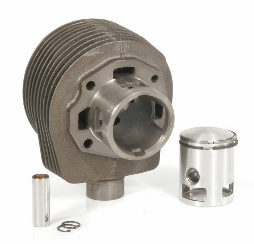 zylinderkit Piaggio 125 ccm by SIP para Vespa P80 x/px80 S/Lusso/px100e gris fundido, 3 dehnpatch, hub 57 mm, 2 anillo de pistón (S), Ø 52,5 mm, Cilindro soporte abgedreht para px80