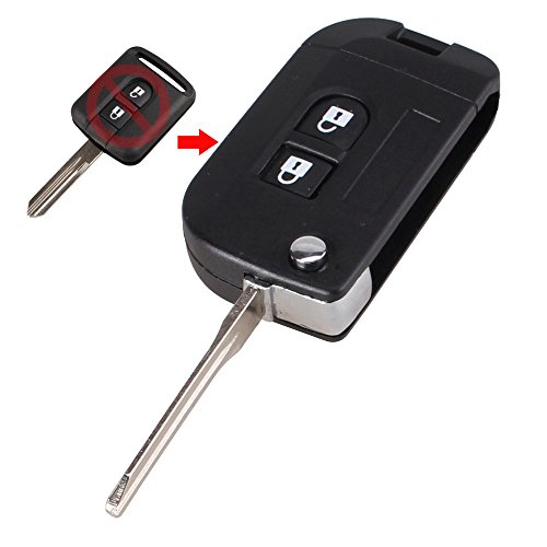 2 botones remoto clave Shell caso Fob manta de coche para Nissan Qashqai Micra Navara Almera Nota