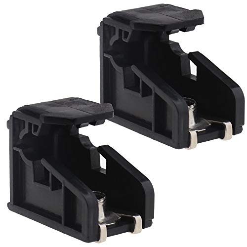 2 clips de montaje para faros delanteros, compatible con Volkswagen Polo 2009-2018 soporte de plástico 6R0941511, color negro
