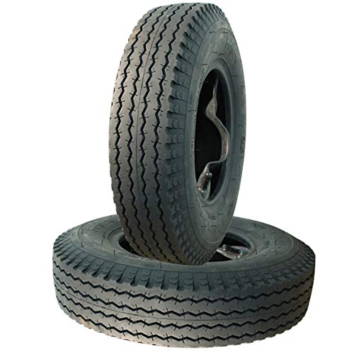 2 neumáticos de remolque 4.80/4.00-8, con manguera, 6 PR, 71 m, carga de 340 kg por neumático, máx. 130 km/h 2 neumáticos de remolque 4.80/4.00-8, con manguera, 6 PR, 71 m, carga de 340 kg por neumático, máx. 130 km/h