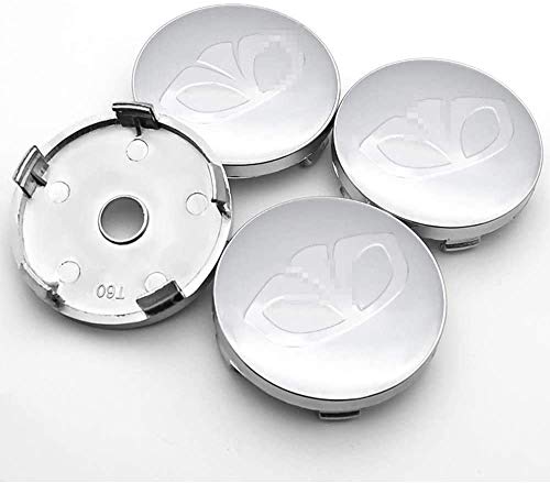 4 Piezas 3D Aluminio Tapas centrales Rueda Accesorios para Daewoo Magnus Kalos Matiz