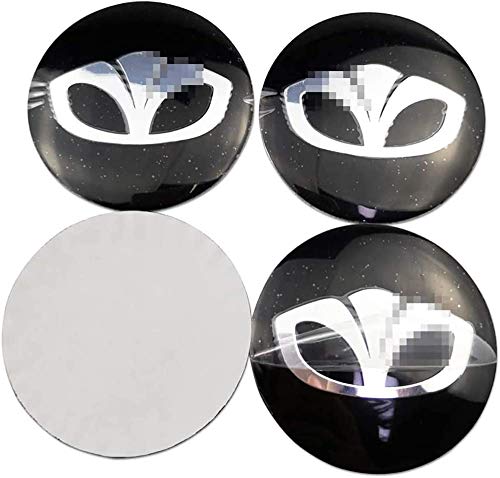 4 Piezas 3D Aluminio Tapas centrales Rueda Accesorios para Daewoo Matiz Nexia Lanos Nubira Espero