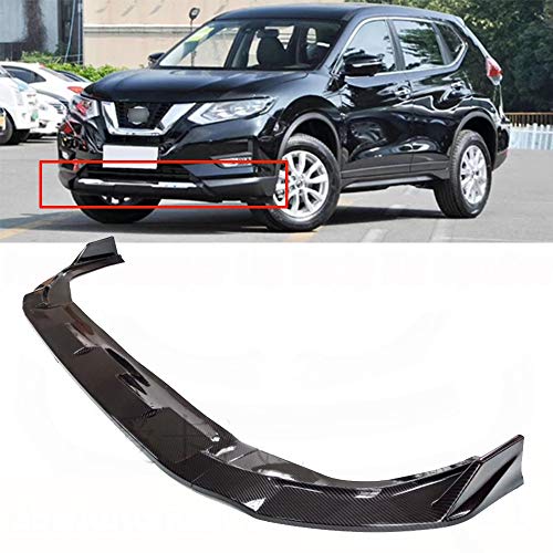 ACEOLT Alerón de Labios de Parachoques Delantero automotriz para Nissan X-Trail 2017-2020, Protector de Parachoques de protección de Borde Delantero de Coche de Fibra de Carbono ABS