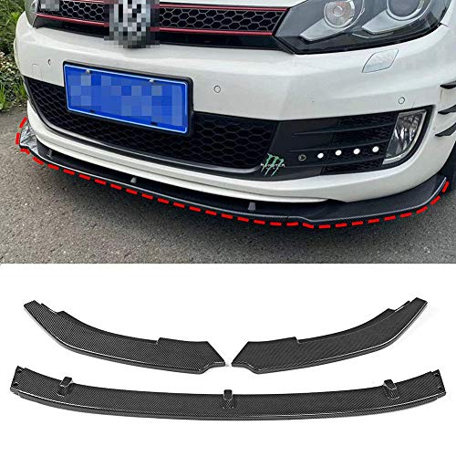 Alerón divisor de labios del parachoques delantero inferior del coche para Volks wagen VW Golf MK6 GTI 2010-2013, kit de carrocería de ABS, difusor, protector, cubierta protectora, protección de ajust Alerón divisor de labios del parachoques delantero inferior del coche para Volks wagen VW Golf MK6 GTI 2010-2013, kit de carrocería de ABS, difusor, protector, cubierta protectora, protección de ajust
