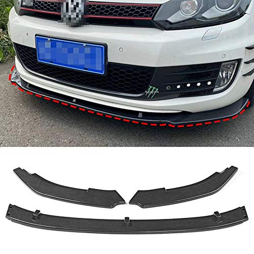 Alerón divisor de labios del parachoques delantero inferior del coche para Volks wagen VW Golf MK6 GTI 2010-2013, kit de carrocería de ABS, difusor, protector, cubierta protectora, protección de ajust