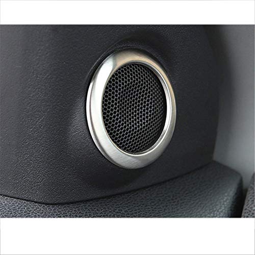 Anillo de altavoz de sonido Tiandle para puerta delantera del coche, 2 unidades, para Mitsubishi Outlander Sport ASX RVR 2011-2016 Accesorios interiores (dibujo plateado)