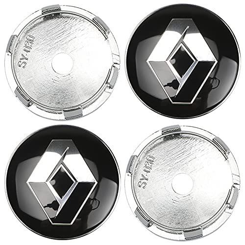 BAQIU 4 unids/Lote 60mm tapacubos de Centro de Rueda de Coche Emblema de Tapa de Cubo para Renault Duster Logan Clio Scenic Laguna Megane Cubierta de decoración de llanta de Coche BAQIU 4 unids/Lote 60mm tapacubos de Centro de Rueda de Coche Emblema de Tapa de Cubo para Renault Duster Logan Clio Scenic Laguna Megane Cubierta de decoración de llanta de Coche