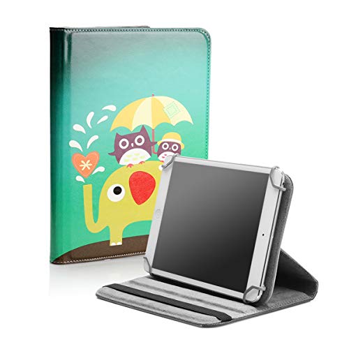 BEISK, Funda Universal para Tablet de 10-10.1 Pulgadas, con Sistema Giratorio de 360º, Rotación, Protección, con Soporte, para Huawei Mediapad/Samsung Galaxy Tab/iPad/Lenovo TAB4 10, Etc. Animales…