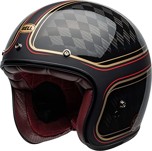 BELL Custom 500 Carbon RSD Checkmate Helmet M/G Negro/Dorado XL