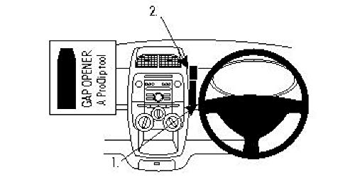 Brodit ProClip - Kit de coche para Daihatsu Sirion 08-14 (montaje central)