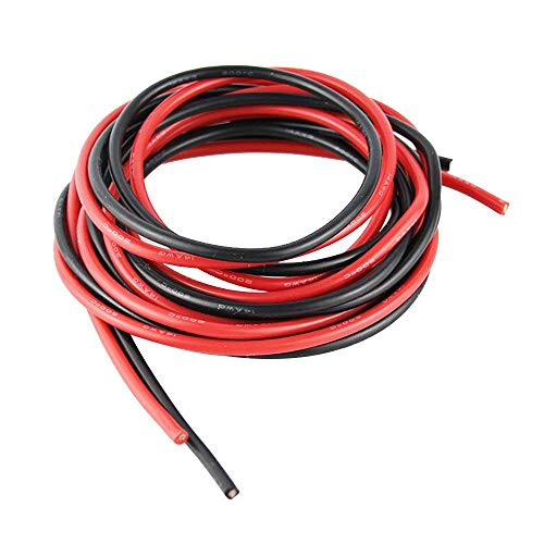 Cable eléctrico Cable de silicona Cable de alta temperatura Resistente a la temperatura Suave y flexible Rojo Negro Cobre Trenzado 10AWG 12AWG 14AWG 16AWG 18AWG 20AWG 22AWG (14AWG)